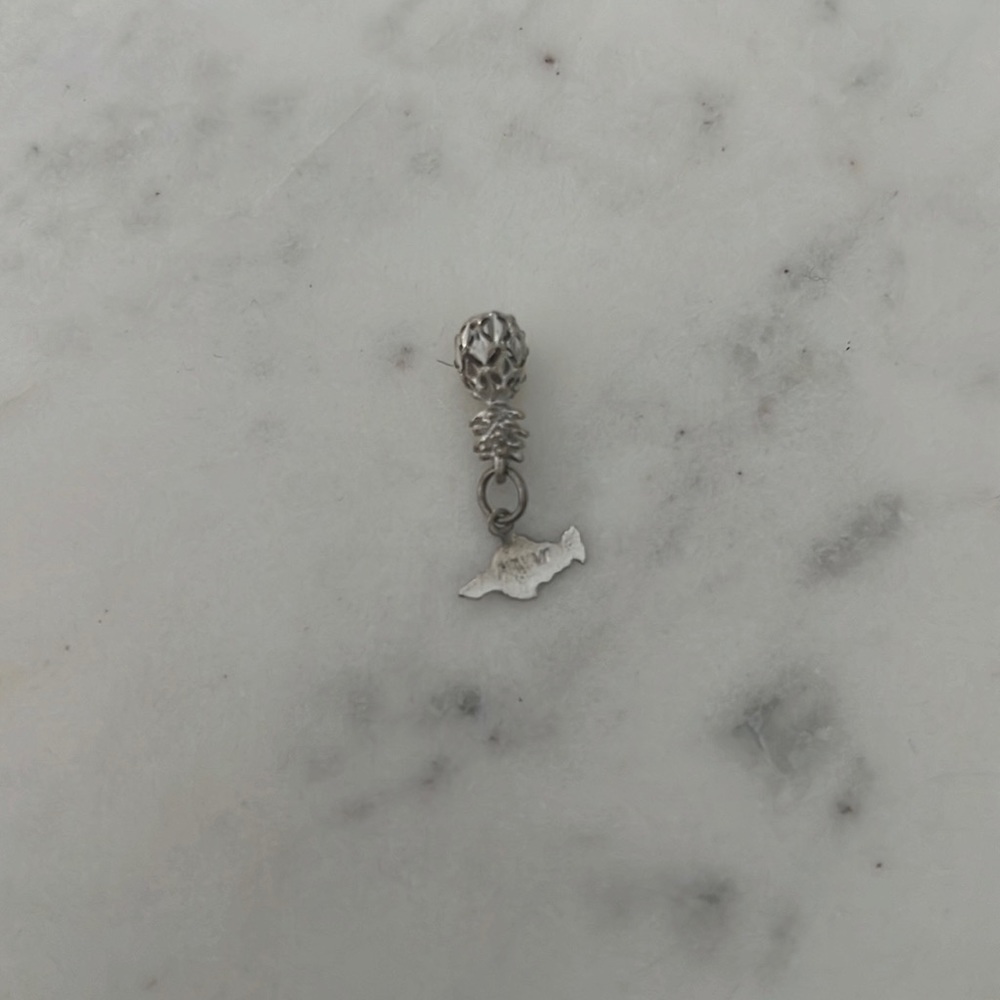 Boutique Pineapple Silver 925 Necklace Pendant Charm